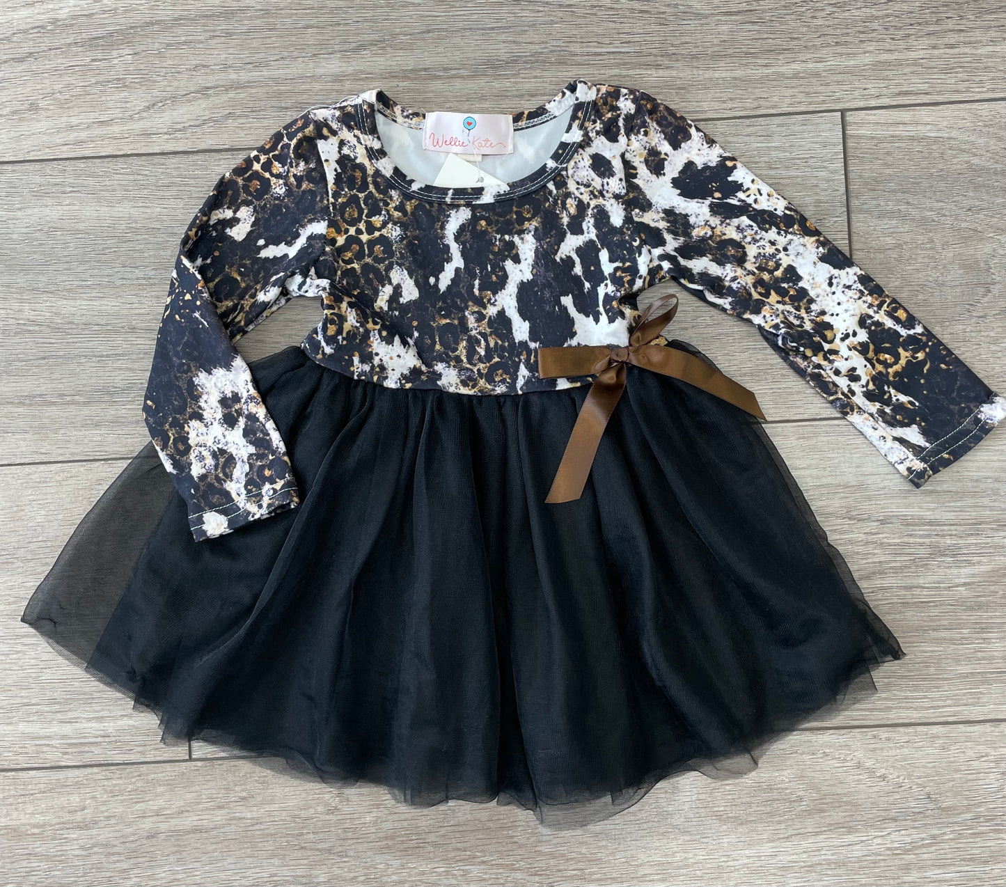 Leopard Dress,Leopard/Blk,12/18m
