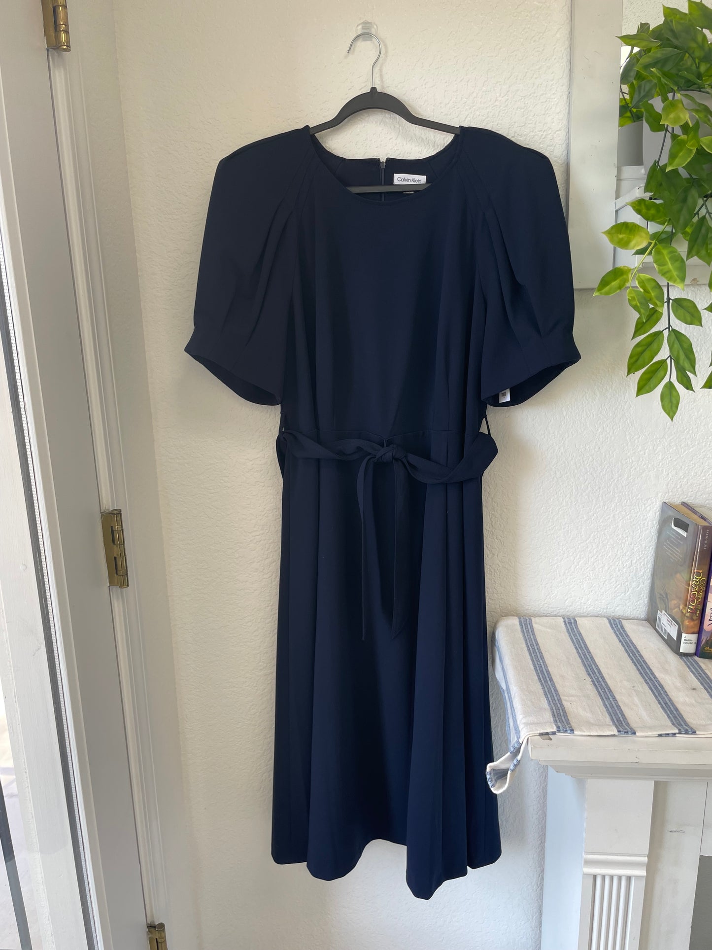 Calvin klein elegant navy blue dress ,navy blue ,20W