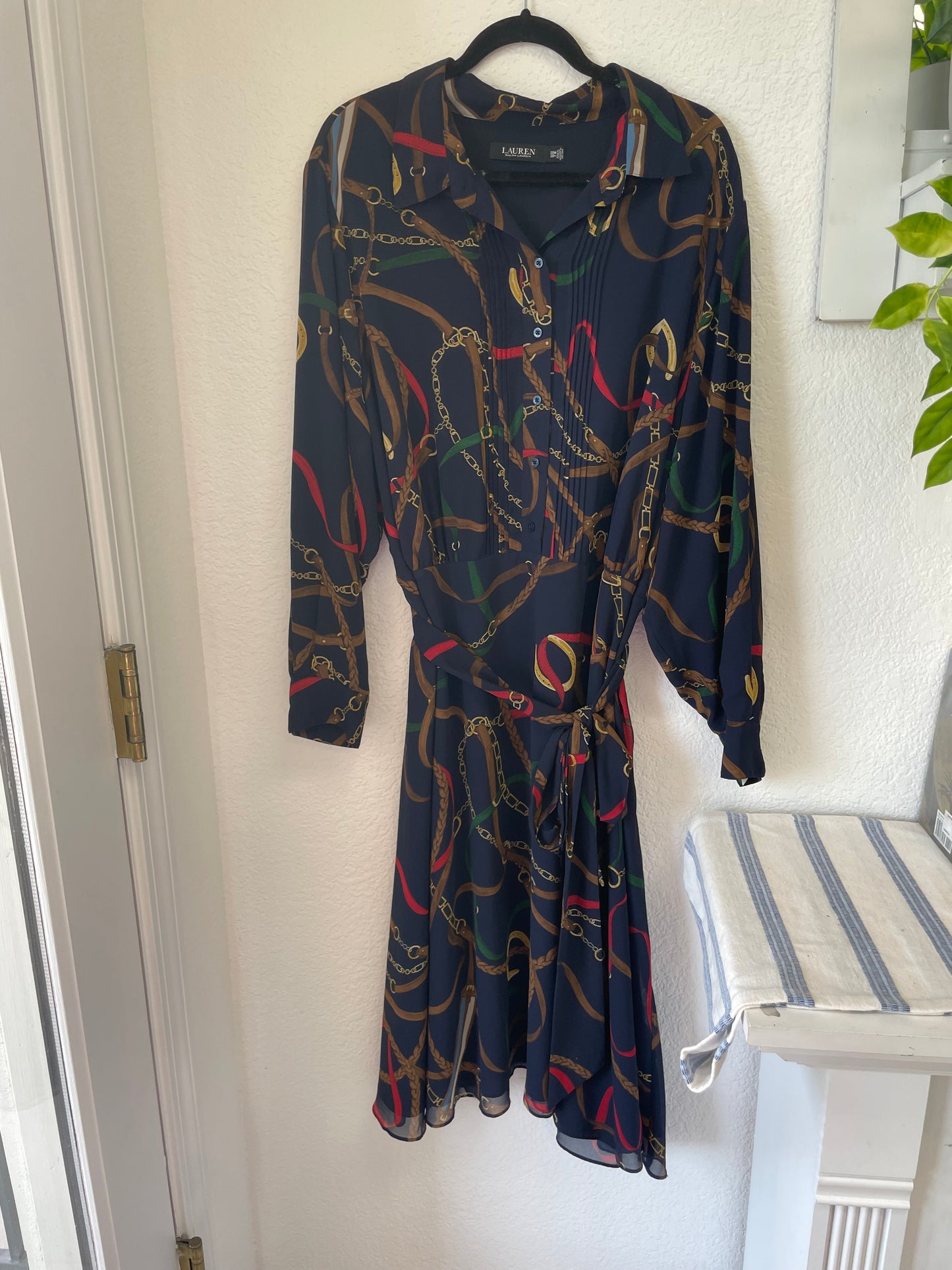 Ralph Lauren Button Up dress ,navy blue ,20W