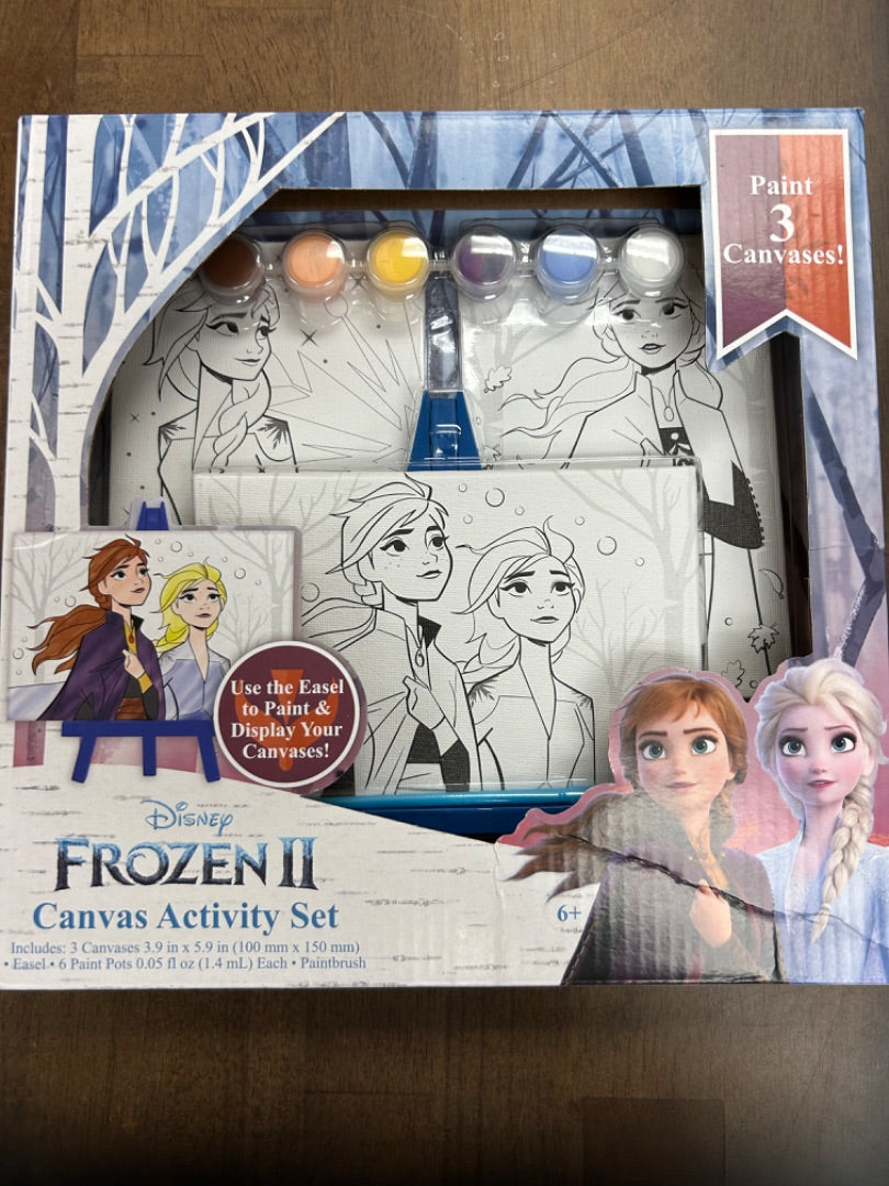 Toy frozen canvas paint set, 3y +