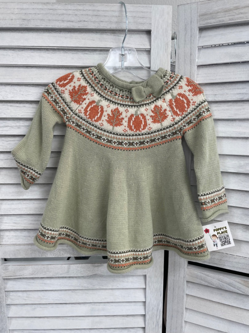 6/9m, Green Pumpkin Dress