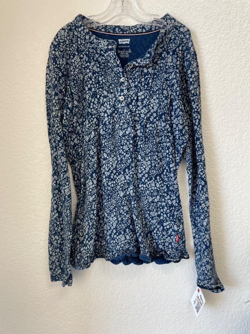 large, Blue Floral