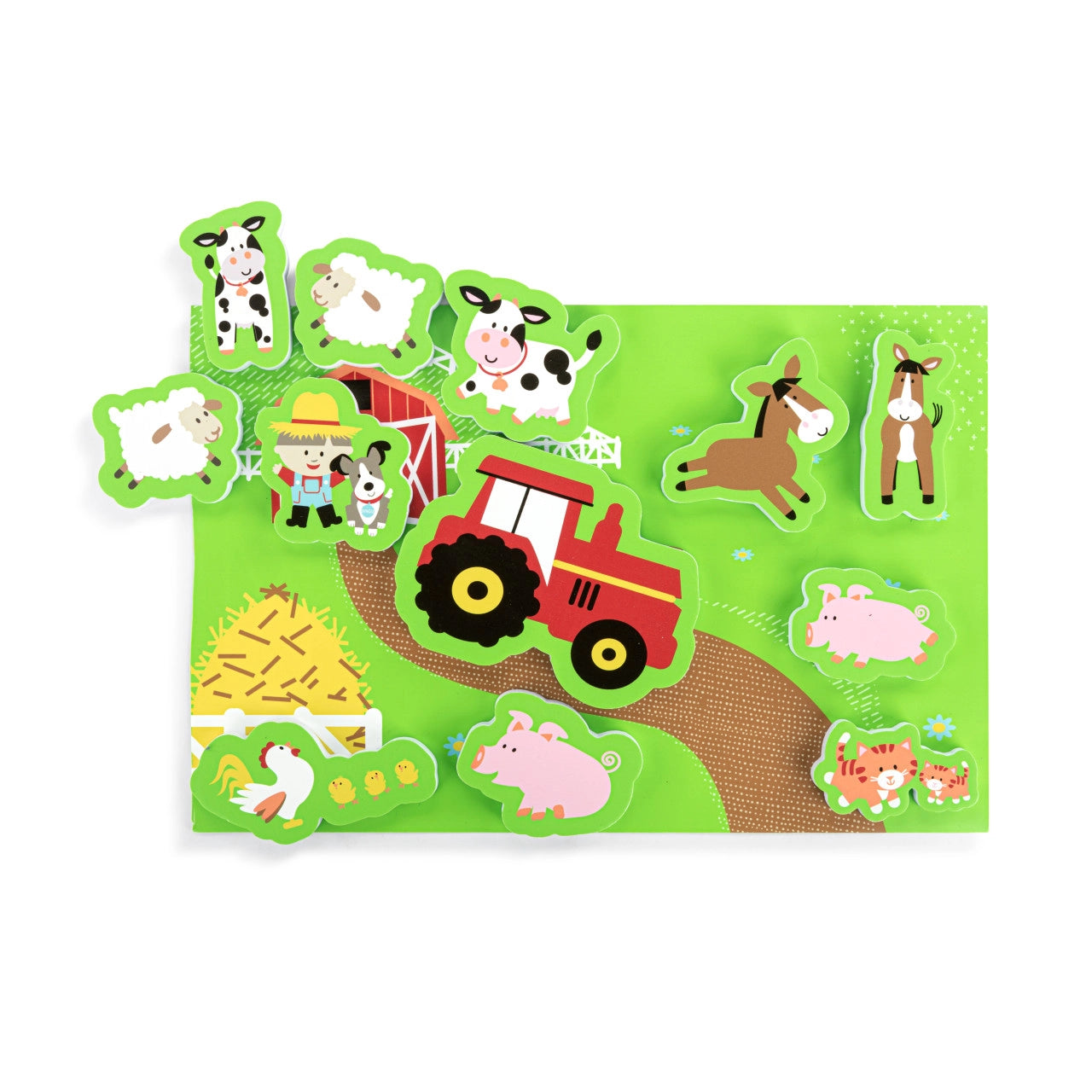14 pcs, Bath Playset, Farm Friends