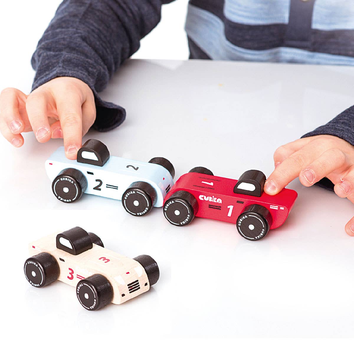 Racing Cars Set, Organic Wood