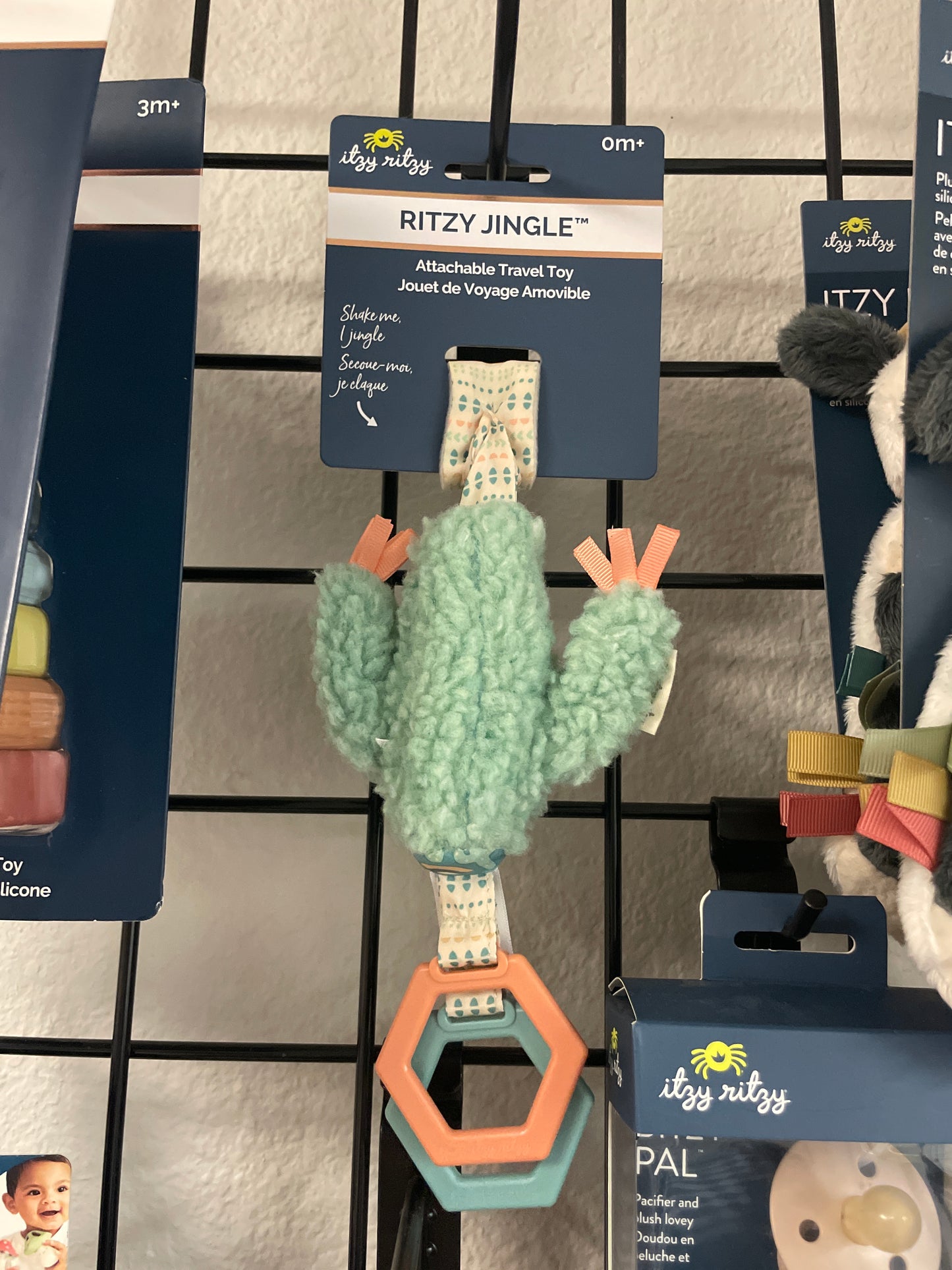 Itzy Friends Ritzy Jingle™ Attachable Travel Toy: Cactus