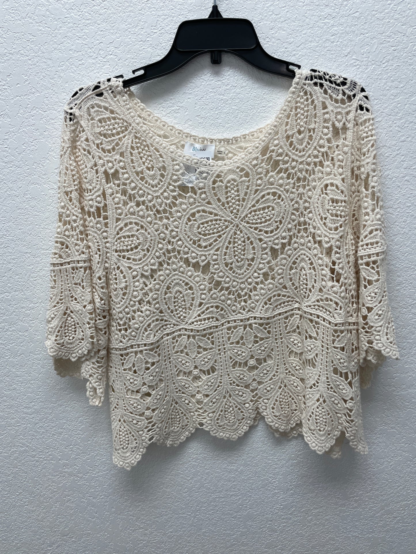 Bluivy Crochet Blouse,Cream,S