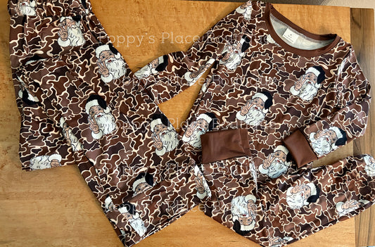 **PRE ORDER** Camo Santa Family Matching Pjs