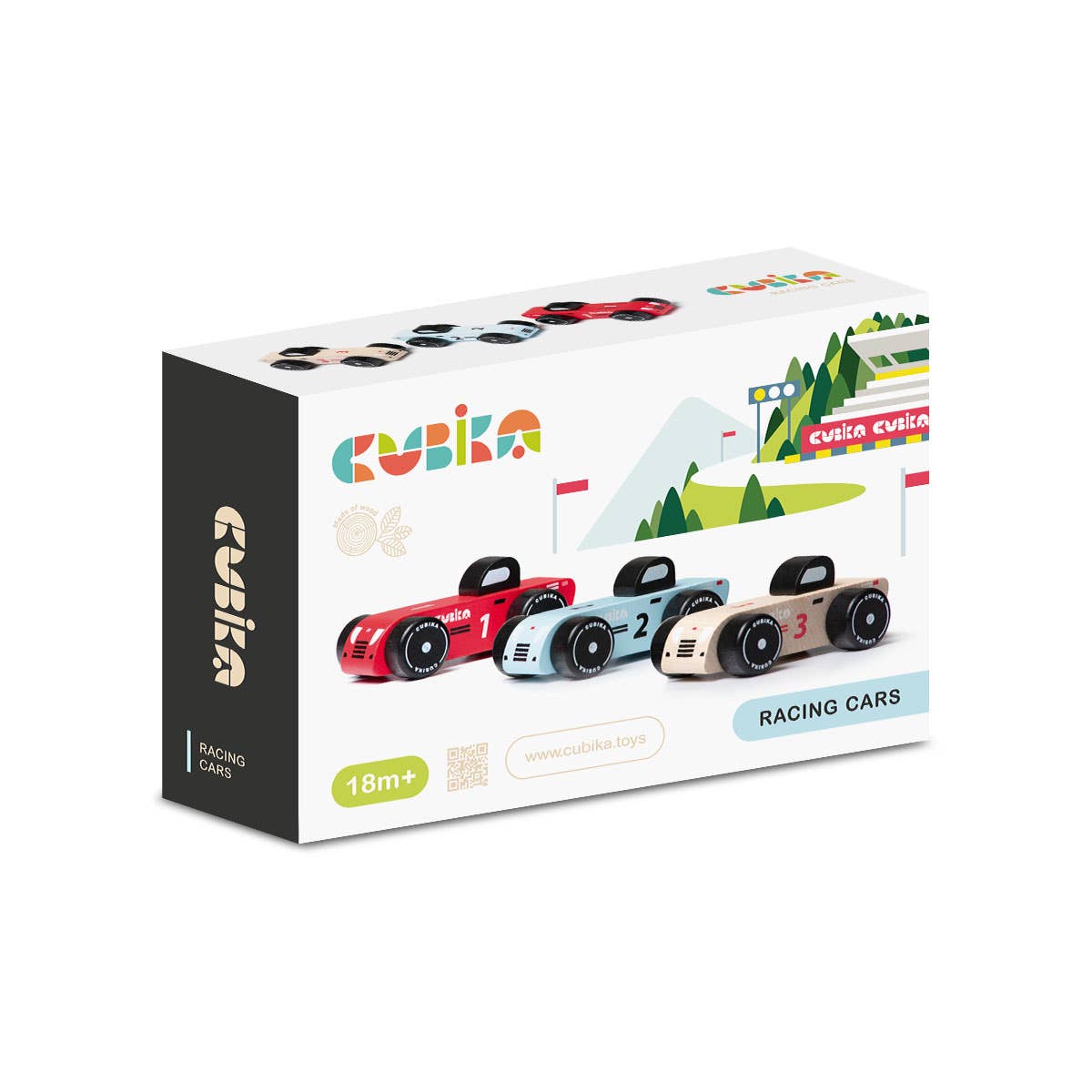 Racing Cars Set, Organic Wood