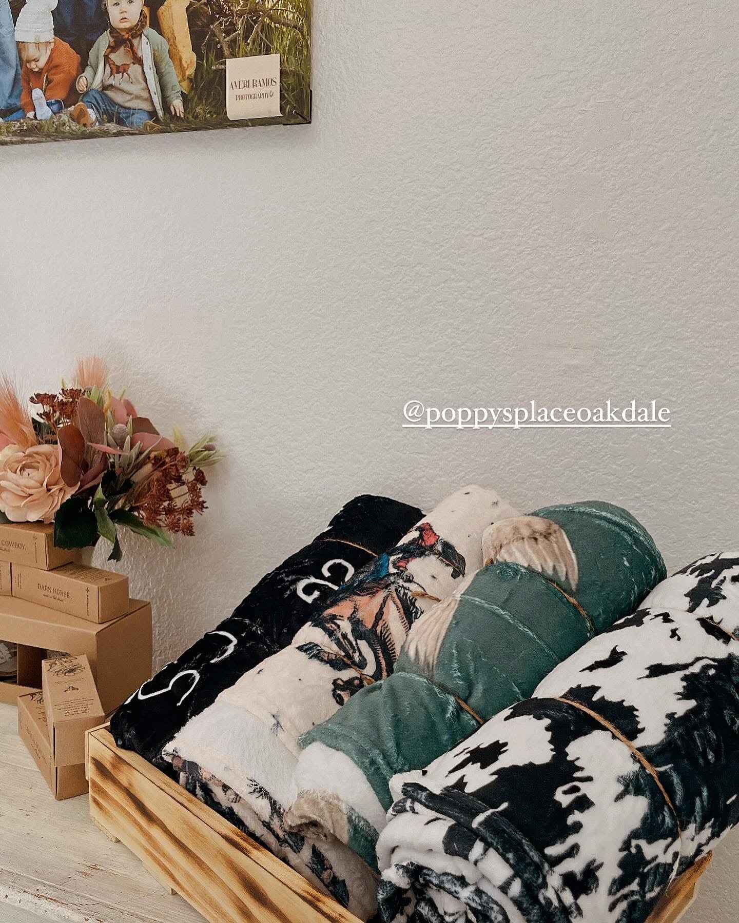 Cow Print, 50x60” Adult Plush Blanket