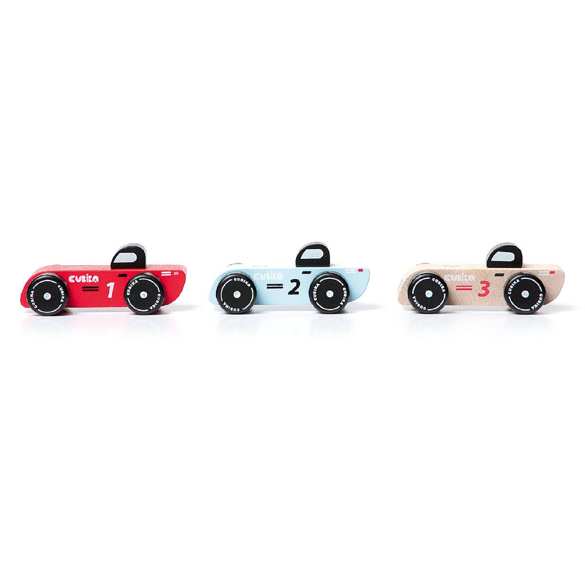 Racing Cars Set, Organic Wood