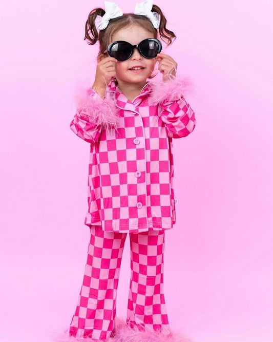 **PRE ORDER** Fuzzy Sleeves Pajamas Set