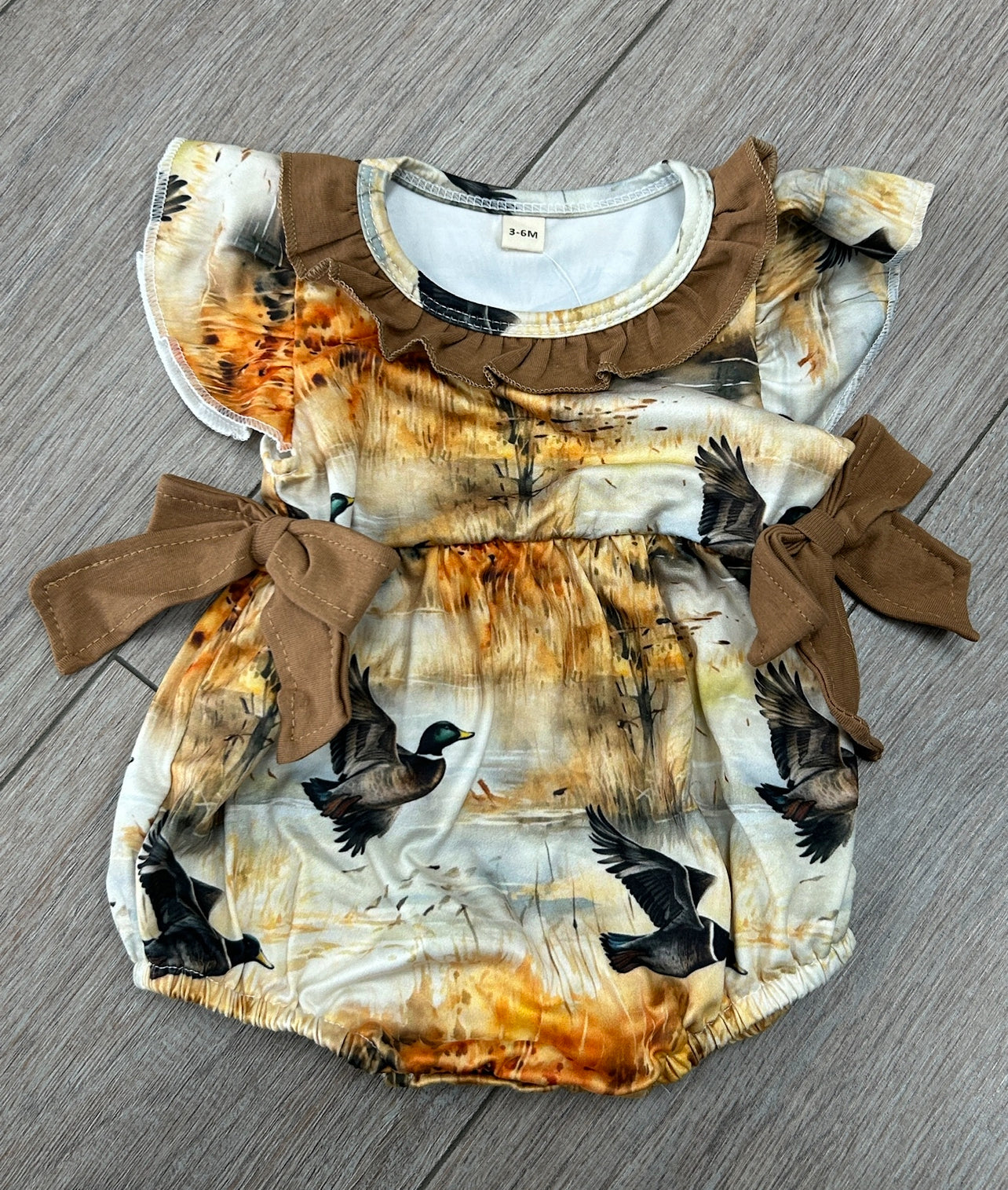 3/6m, Mallard Romper