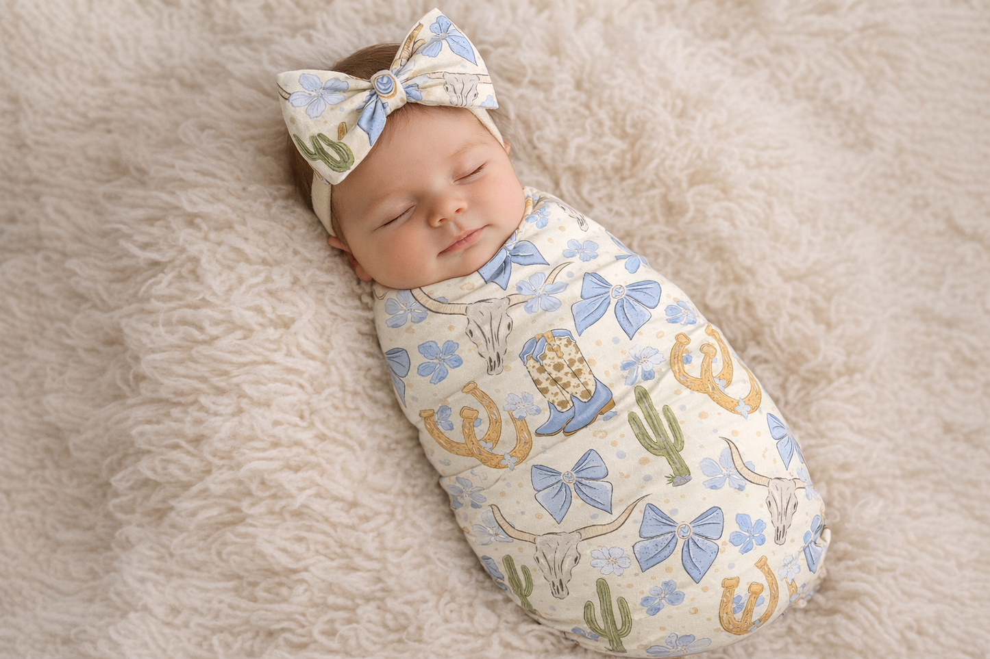 Blue Boots & Bows **CUSTOM Pattern Products**