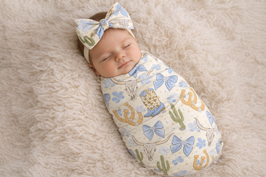 Blue Boots & Bows **CUSTOM Pattern Products**
