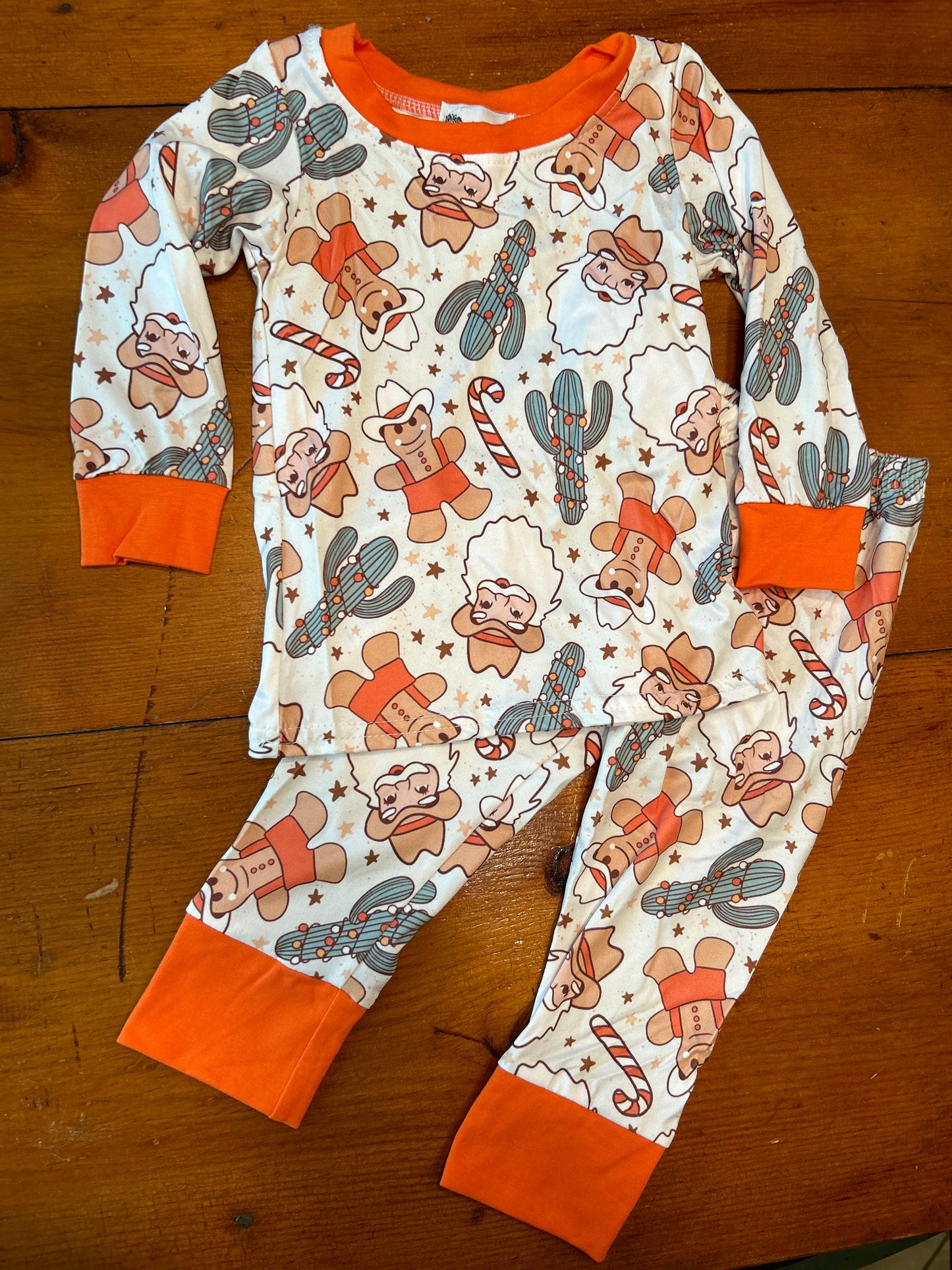 Gingerbread Cowboy Christmas,Gingerbread,Orange,6/12m