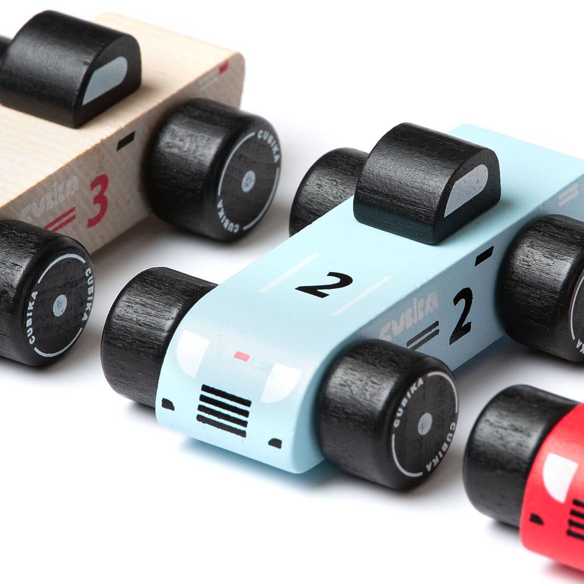 Racing Cars Set, Organic Wood