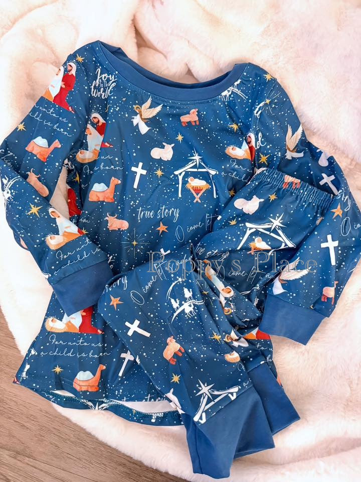 **PRE ORDER** Midnight Blue Nativity Christmas Set