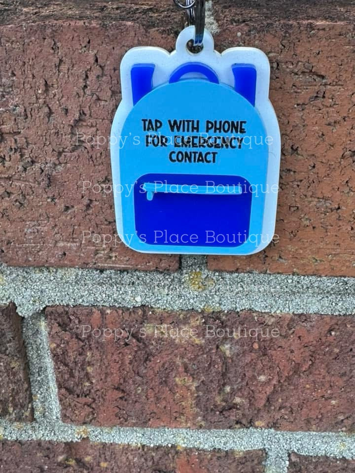 Emergency Contact Backpack Tag