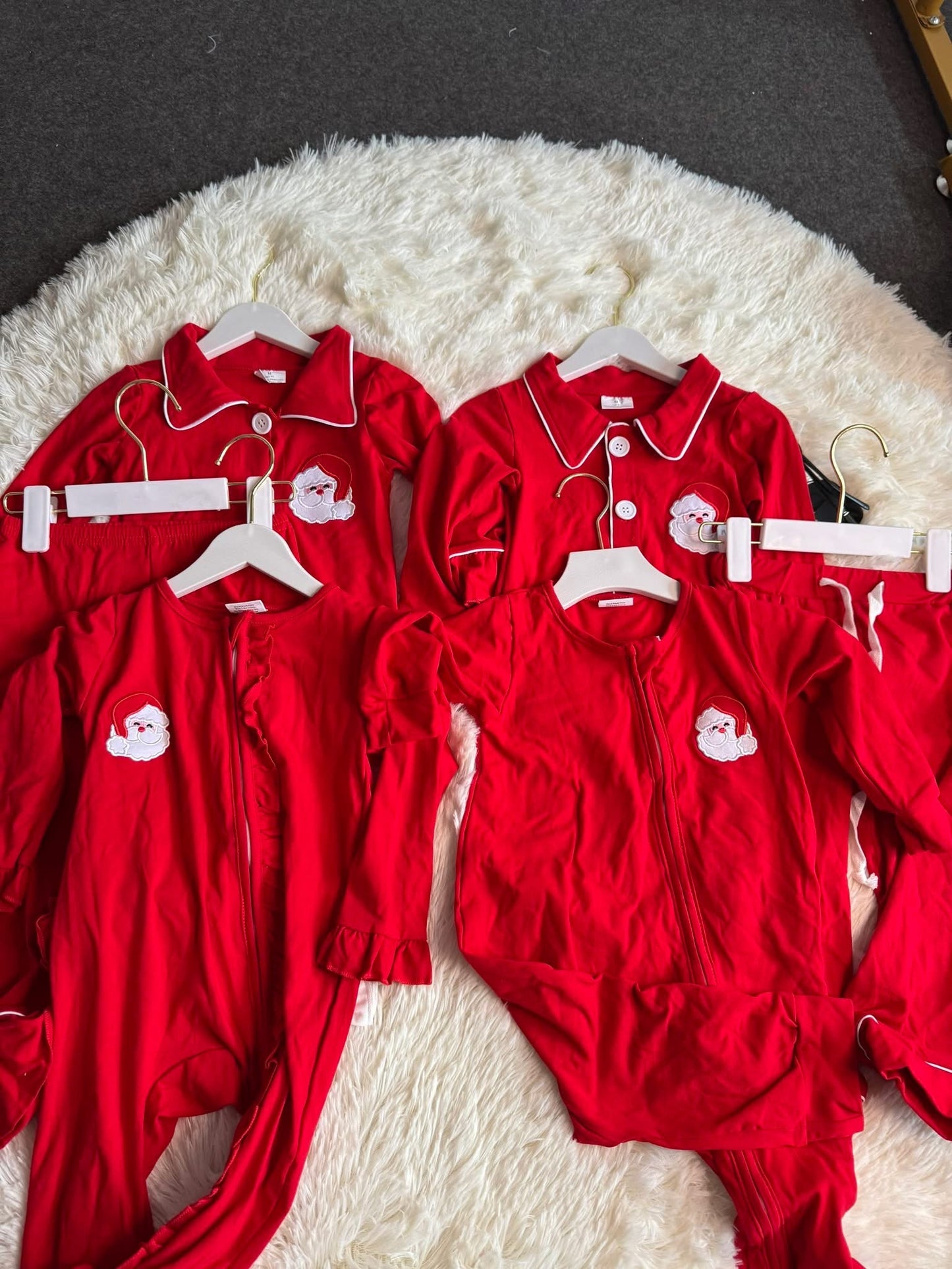 **PRE ORDER** Embroidered Santa Matching Pjs