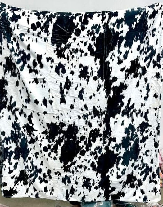Cow Print, 50x60” Adult Plush Blanket