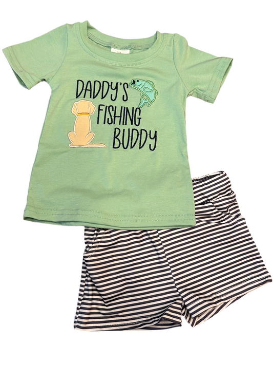 12/18m, Daddy's Fishing Buddy Shorts Set