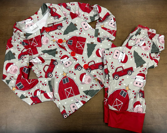 Red Barn Christmas Set, Unisex