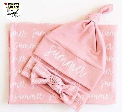 CUSTOM Name Swaddle 37x55”