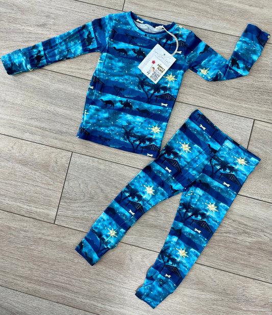 Tiny Roots 2 pc set,BethlehemBlue,18/24m,2 pc