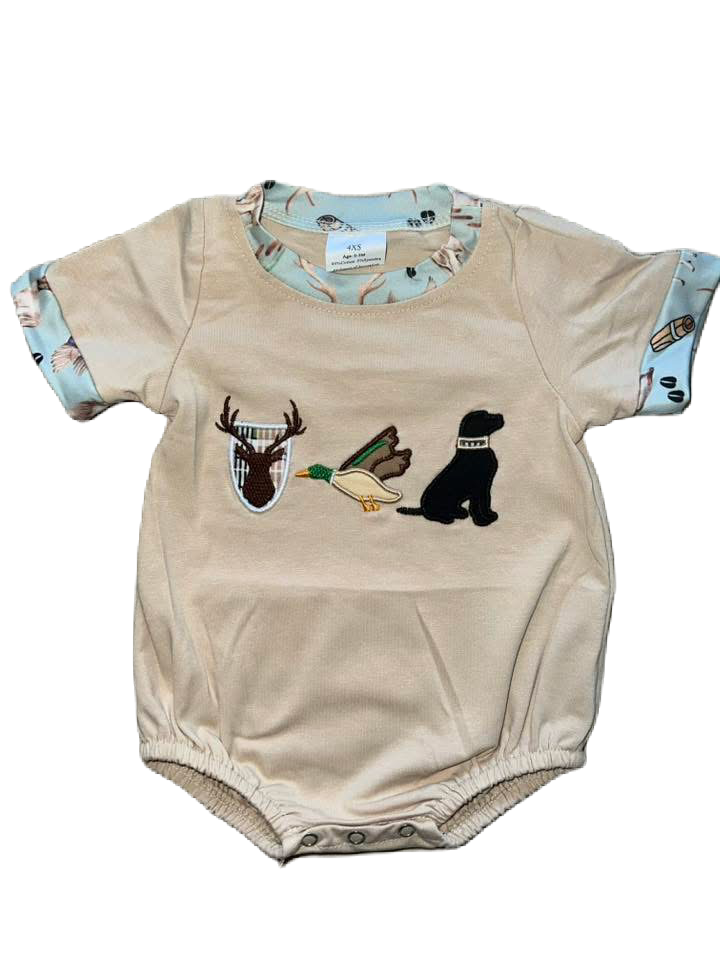 **PRE ORDER** Embroidered Hunting Romper