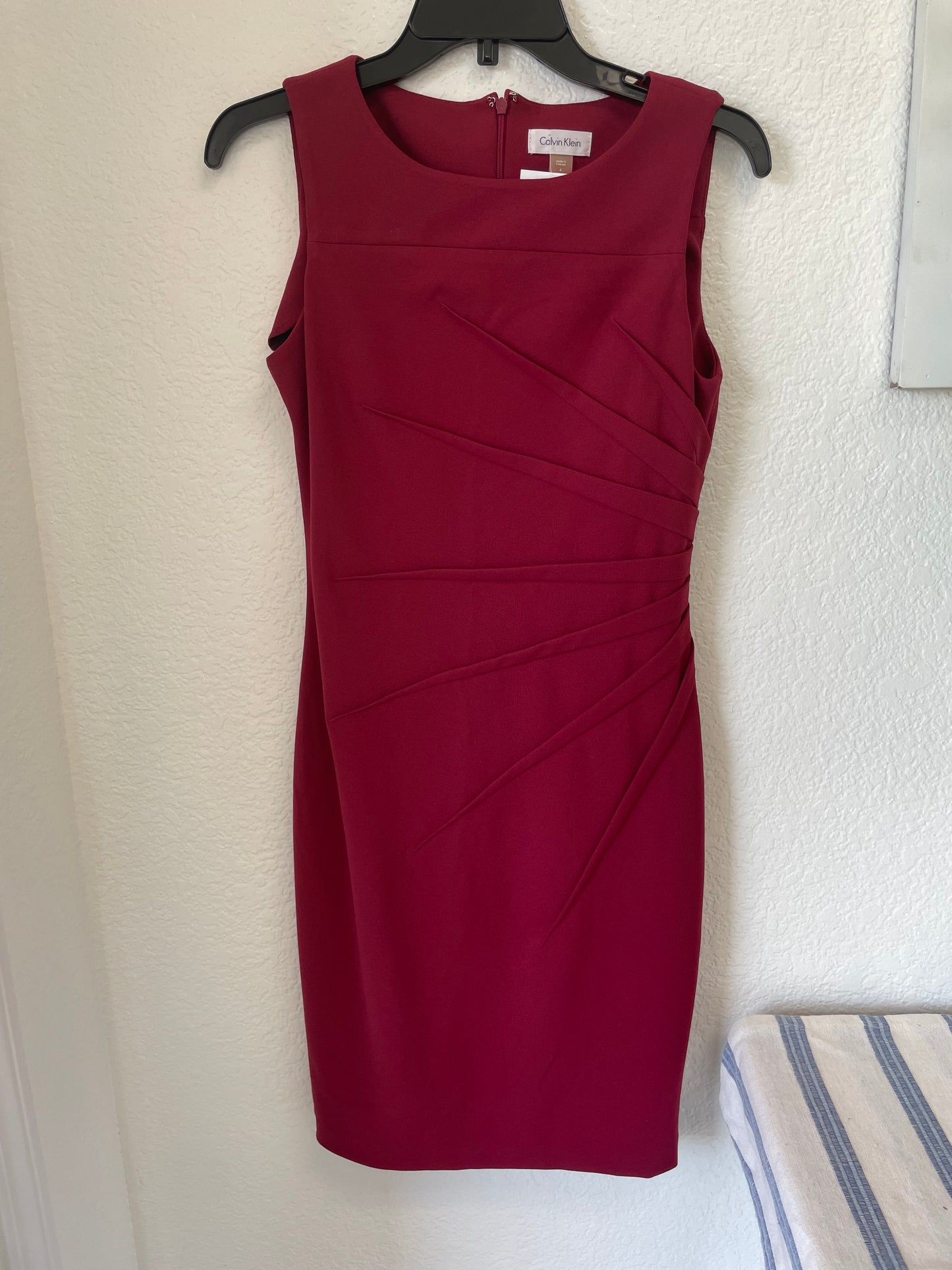 Calvin Klein Pencil Dress,Red,4