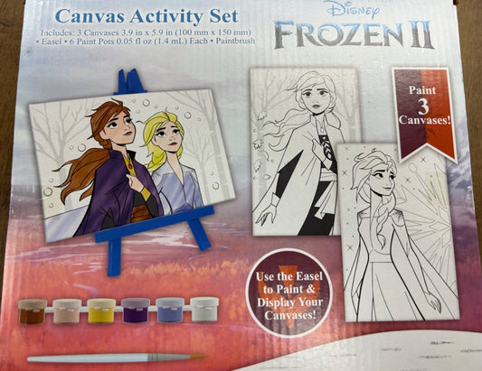 Toy frozen canvas paint set, 3y +