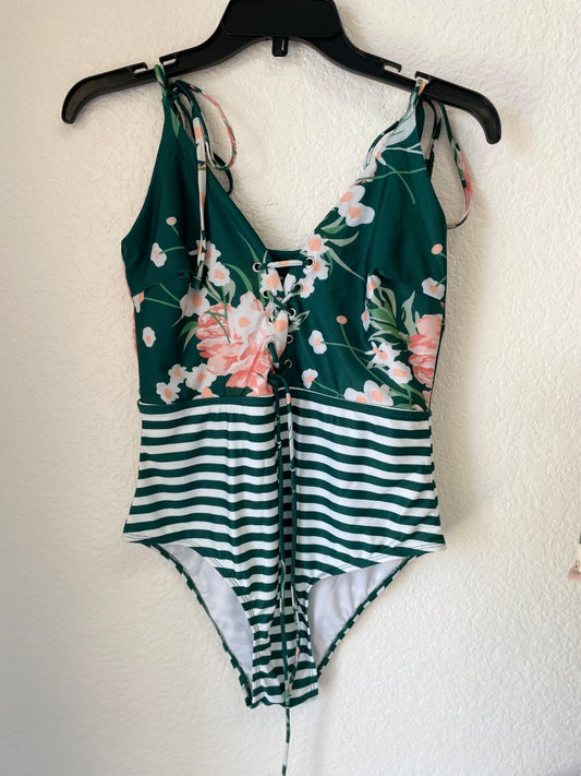 Med, Grn Striped