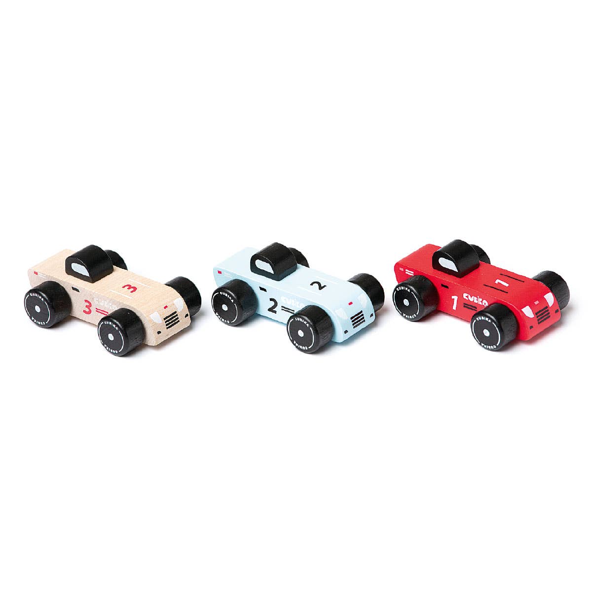 Racing Cars Set, Organic Wood
