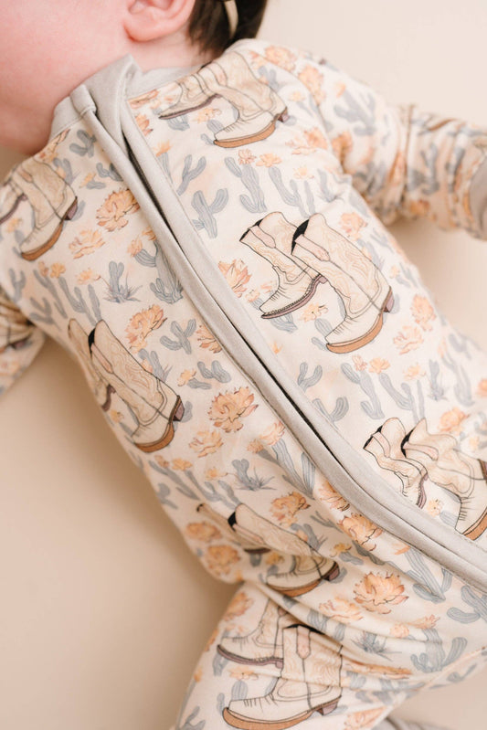 12/18m, LOS Floral Cowgirl bamboo zippy
