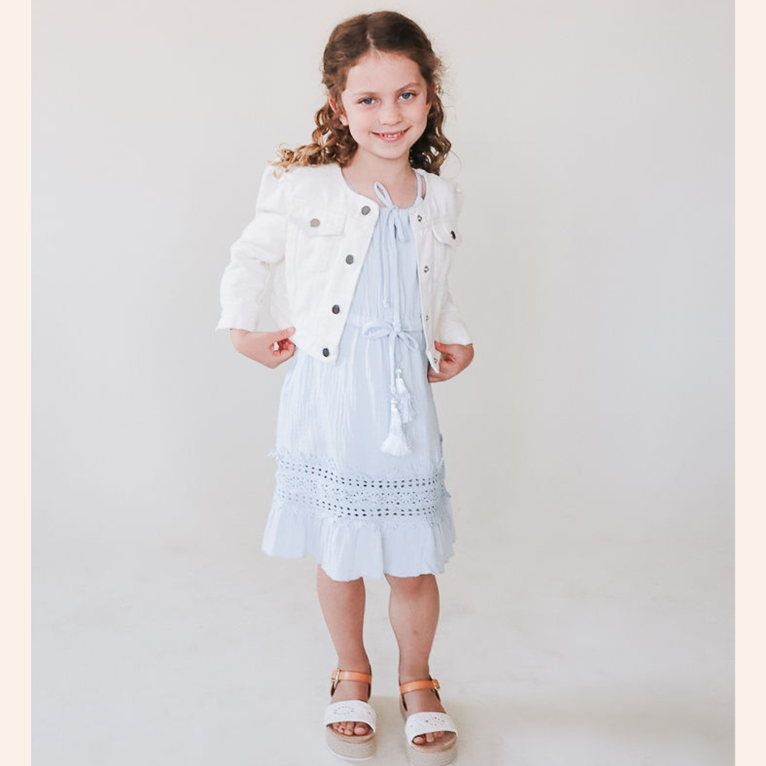 4/5y, Powder Blue Toddler Dress