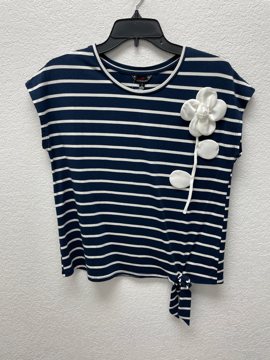Love & Lace Top,BL/WHT,S-NEW/TAGS