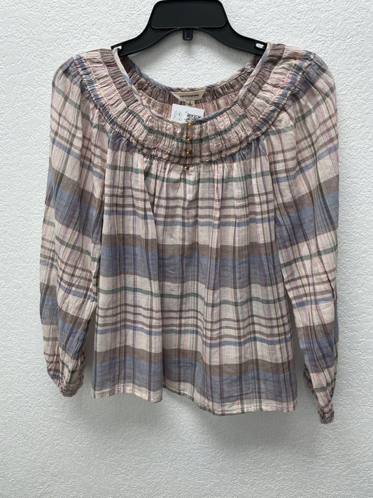 Lucky Brand Top,PastelPlaid,Small