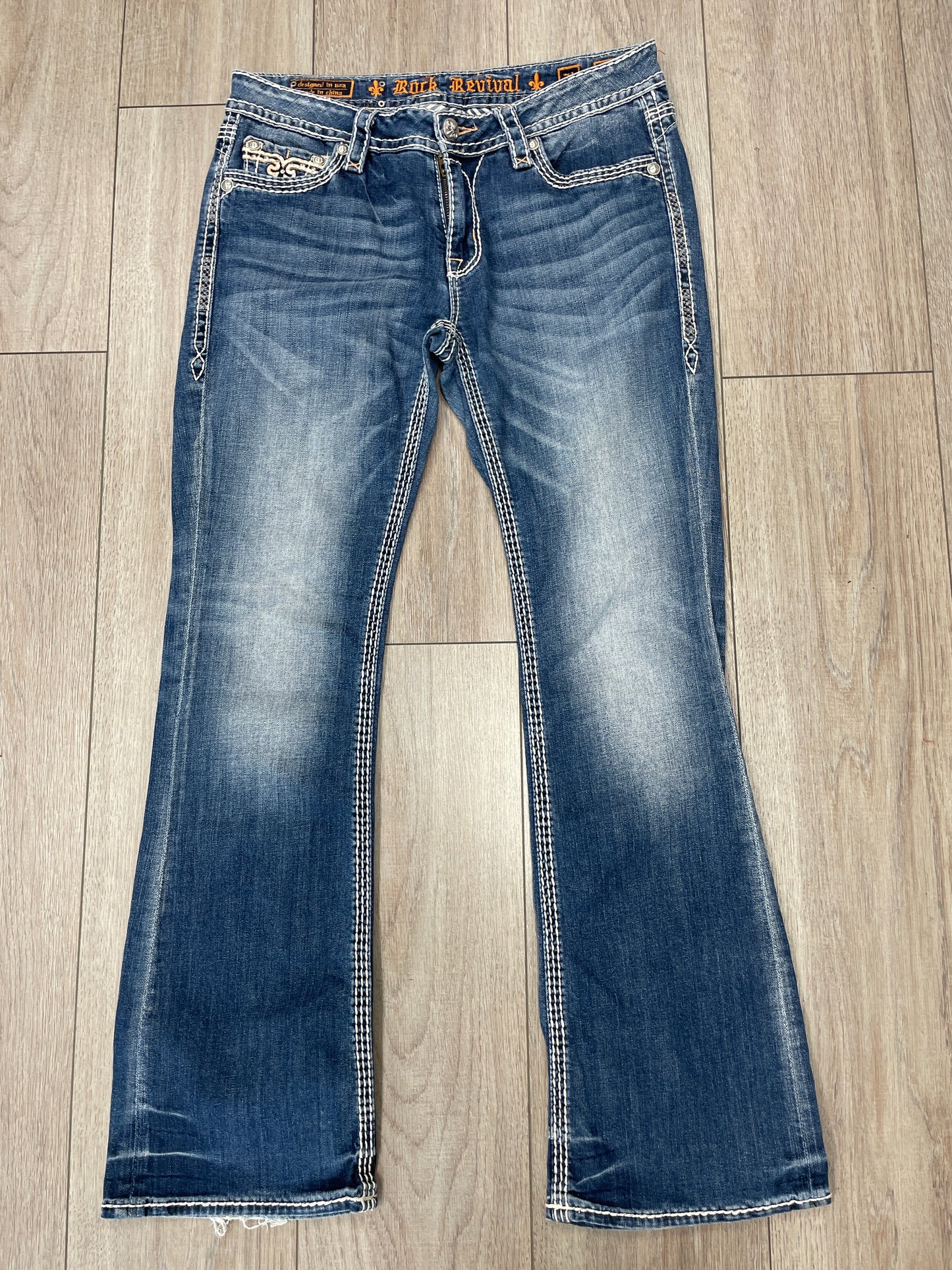 rock revival boot cut jeans,light blue,31
