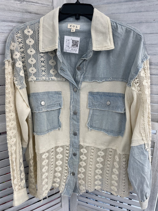 S, POL LS Button down