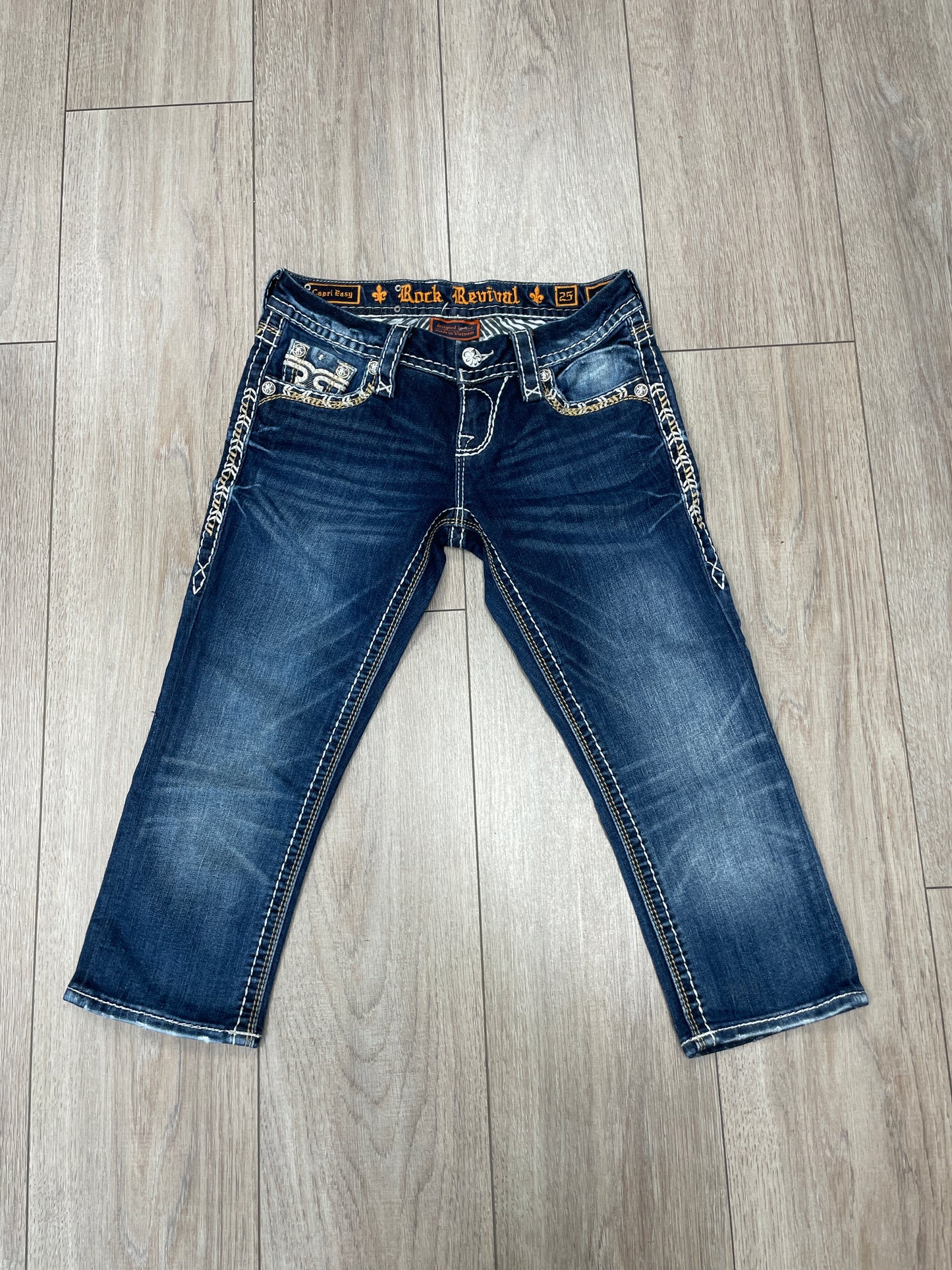 Rock Revival  capri Jeans,blue ,25