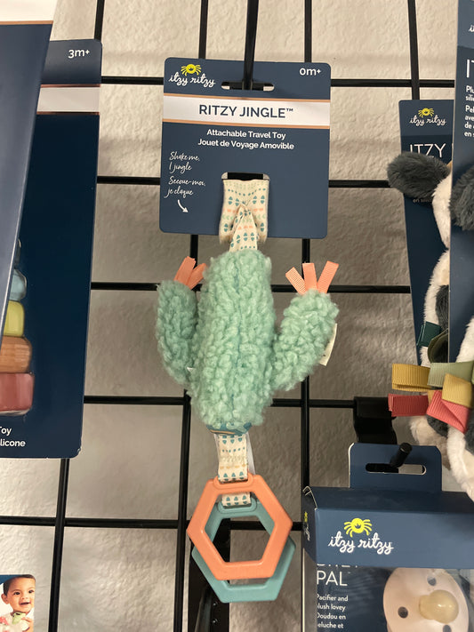 Itzy Friends Ritzy Jingle™ Attachable Travel Toy: Cactus