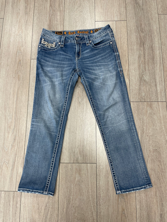 rock revival crop jeans,light blue denim,31