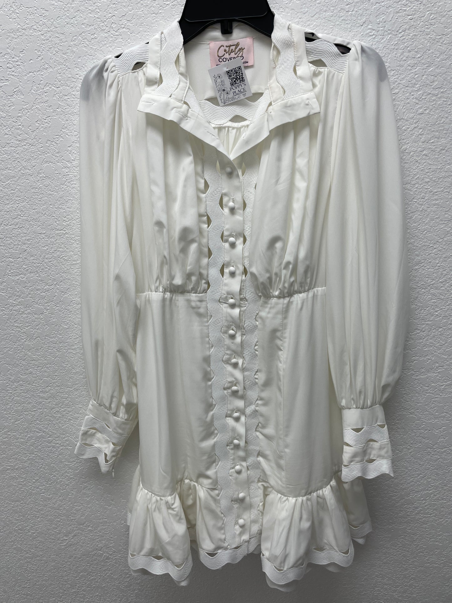 Cutely Dress,White,S