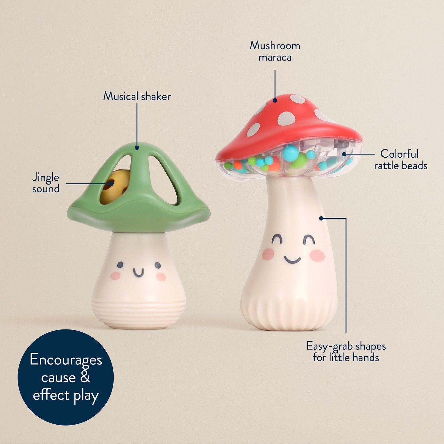 Itzy Ritzy Mini Maraca Set,Mushroom,0m+