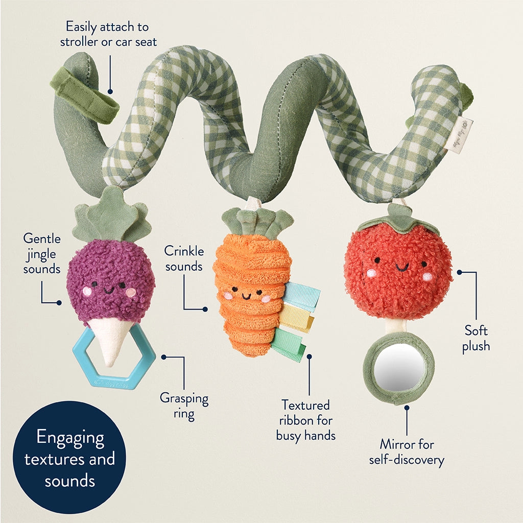 Itzy Ritzy Carseat Activity Toy,Veggies,0m+